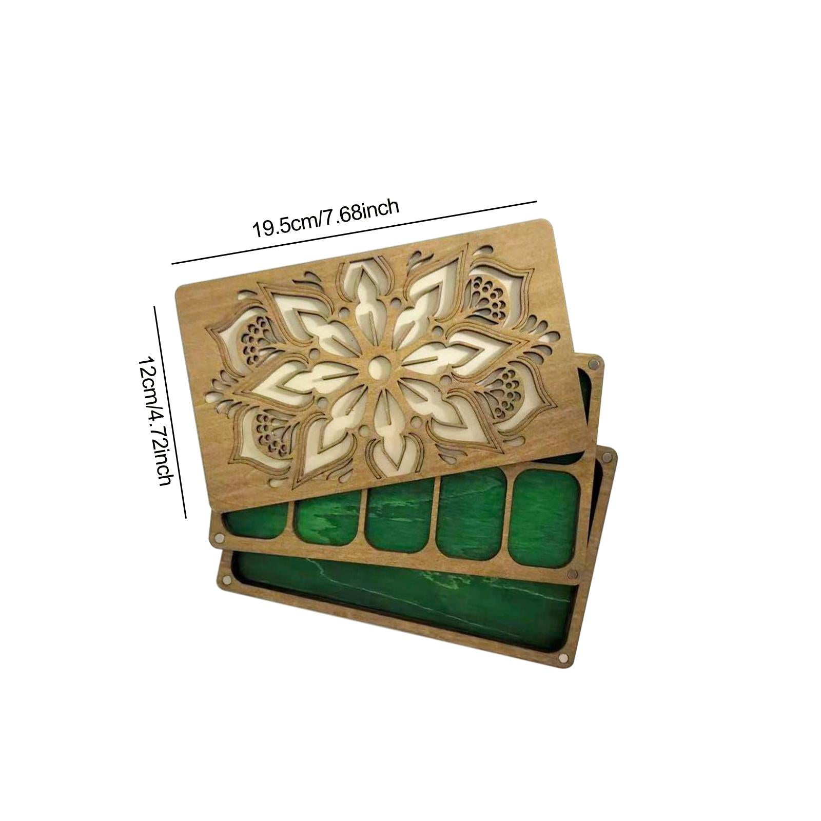 Bead Sorting Tray Wooden Organizer Box Beading Display Bead Storage Solution 19.5cmx12cmx2.5cm