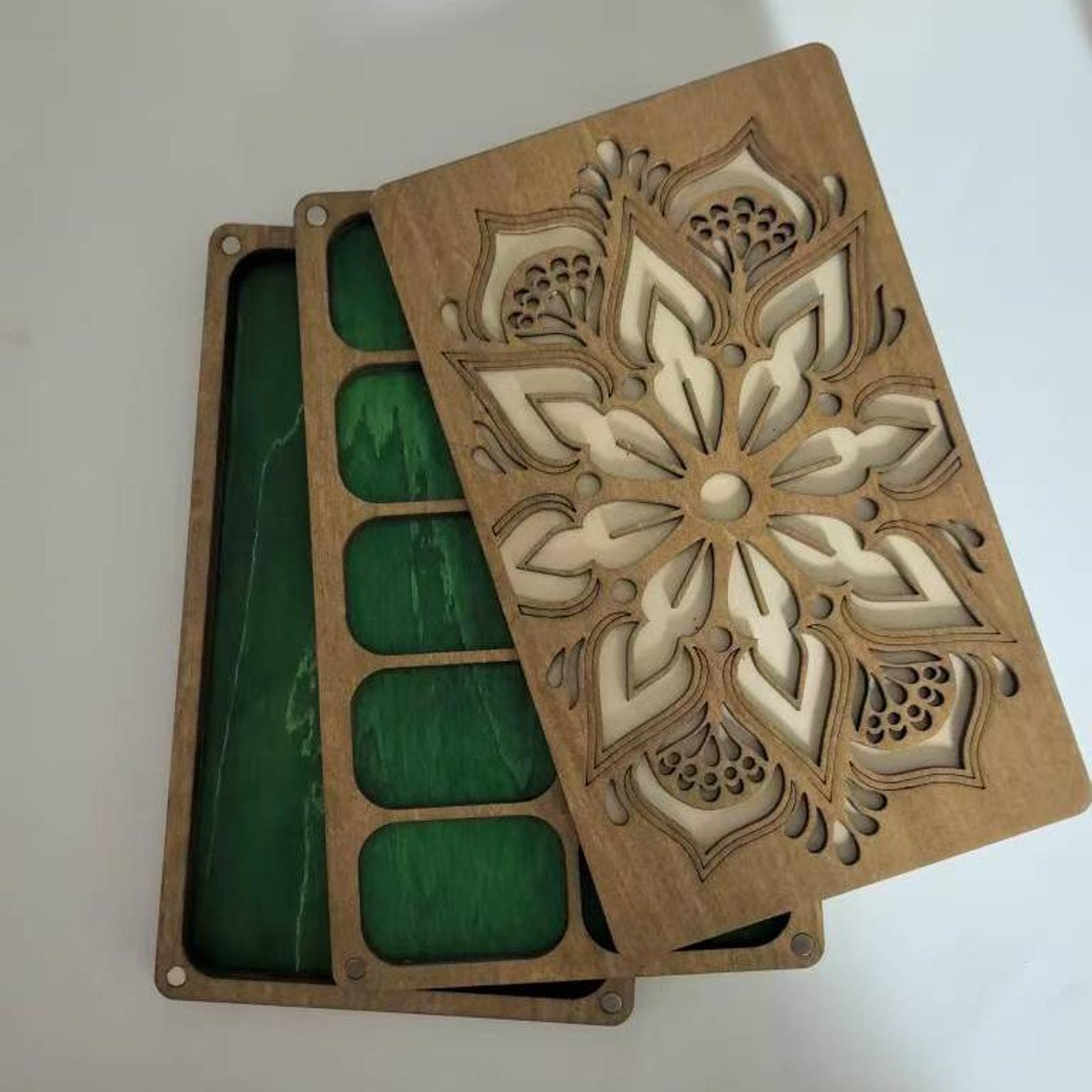 Bead Sorting Tray Wooden Organizer Box Beading Display Bead Storage Solution 19.5cmx12cmx2.5cm
