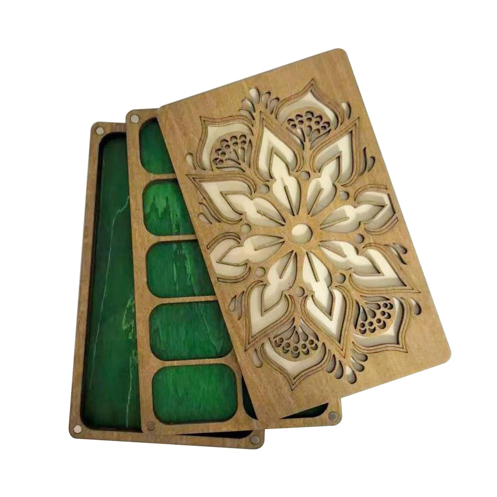 Bead Sorting Tray Wooden Organizer Box Beading Display Bead Storage Solution 19.5cmx12cmx2.5cm