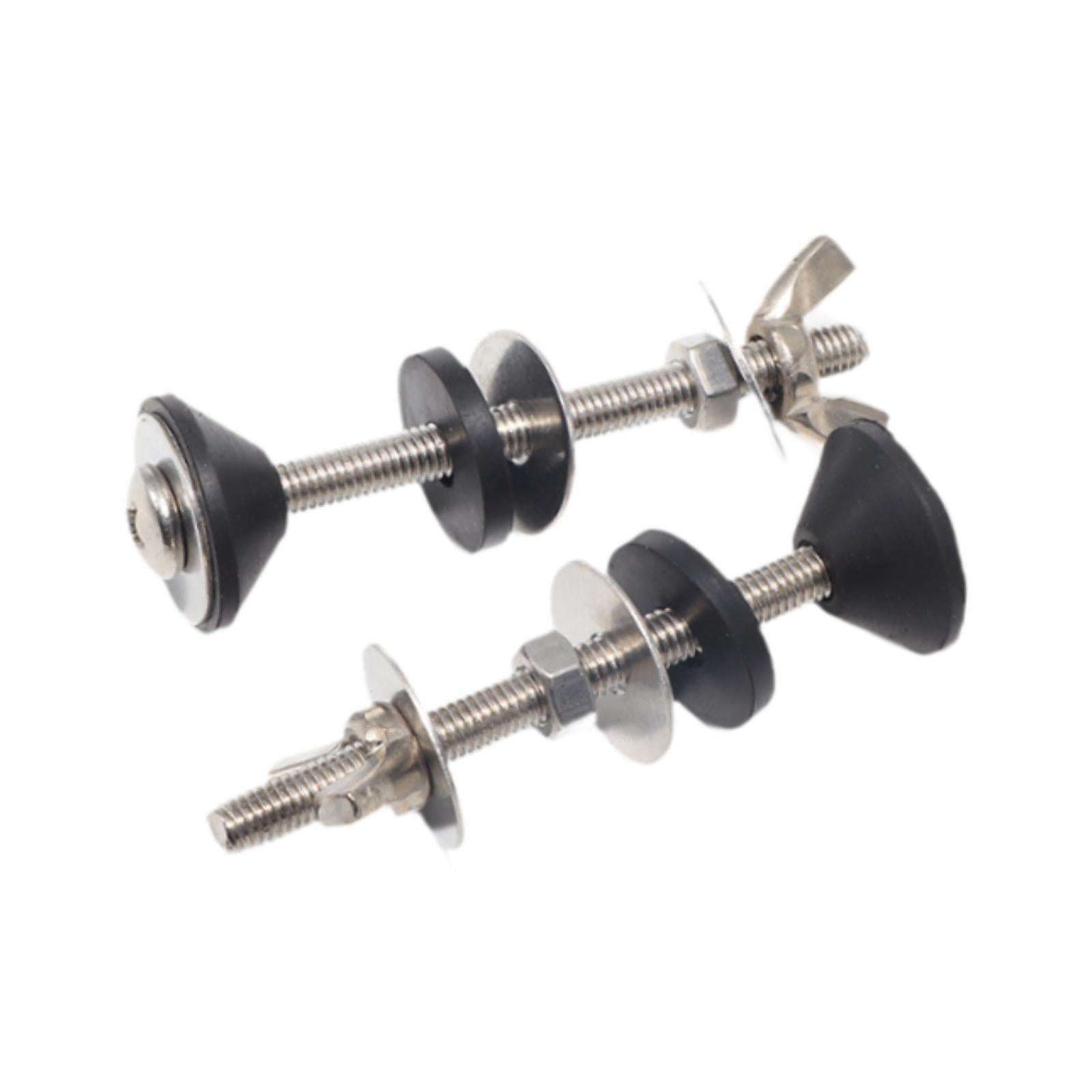 2x Toilet Tank Bolts Screw Easy to Install Stainless Steel Toilet Seat Bolts
