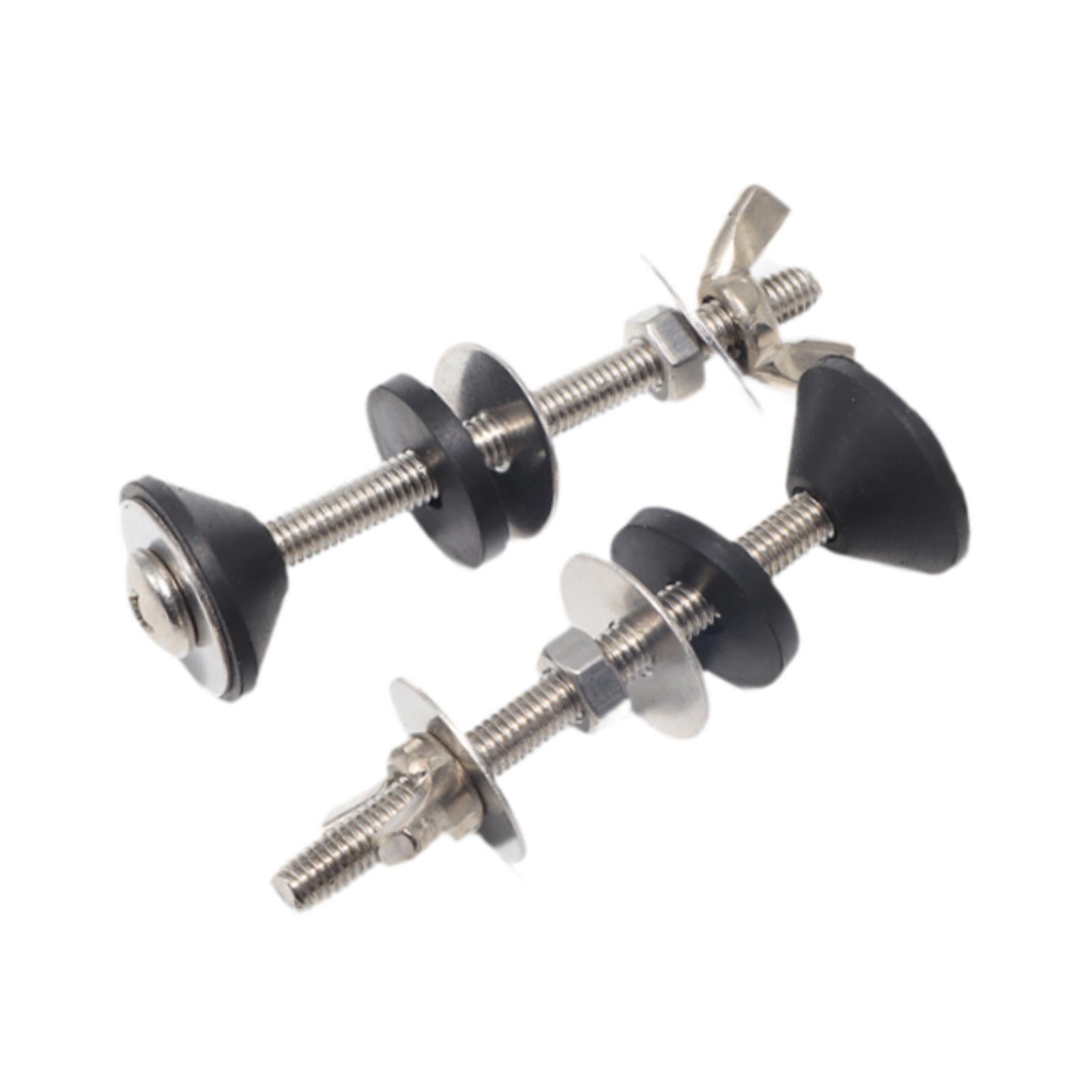 2x Toilet Tank Bolts Screw Easy to Install Stainless Steel Toilet Seat Bolts