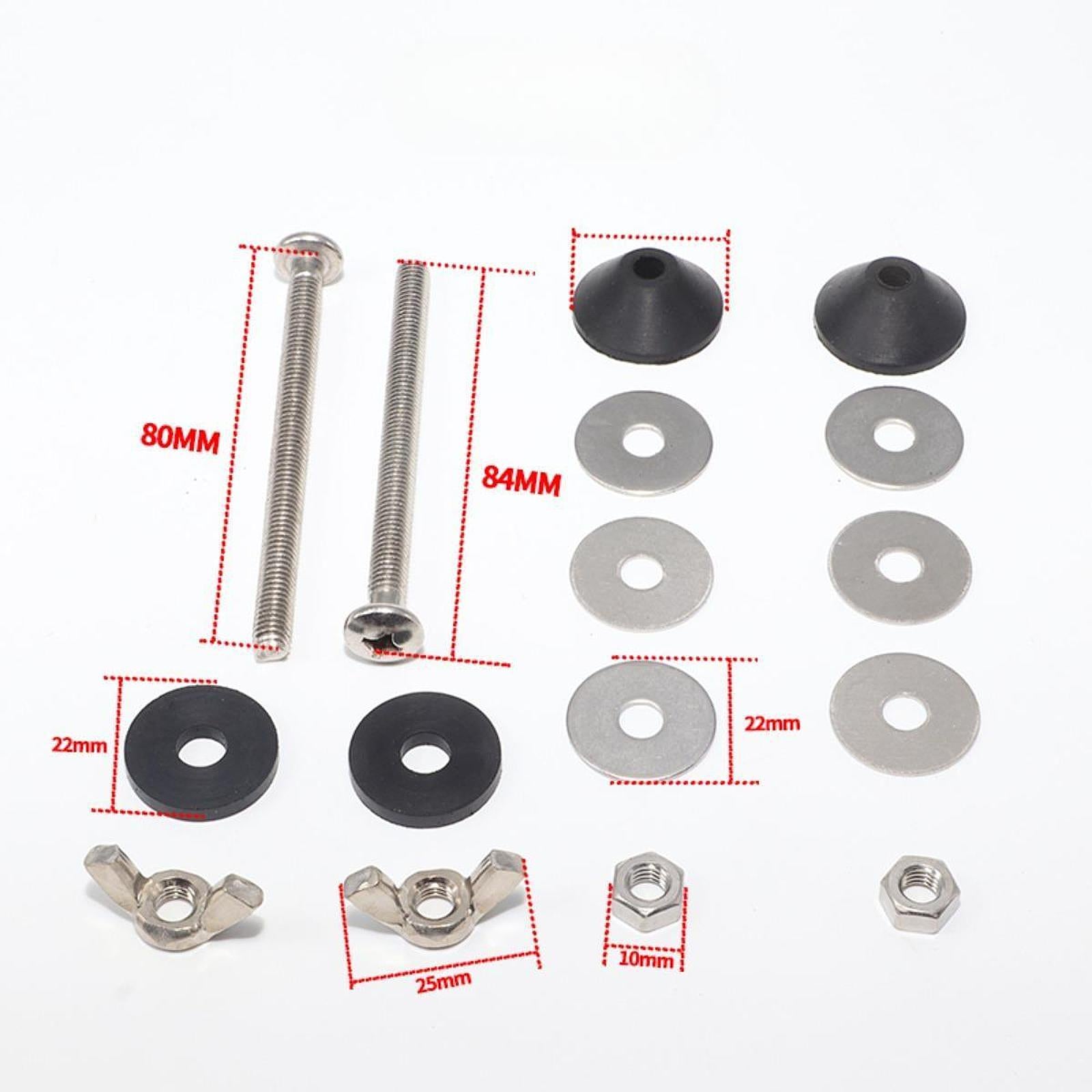 2x Toilet Tank Bolts Screw Easy to Install Stainless Steel Toilet Seat Bolts