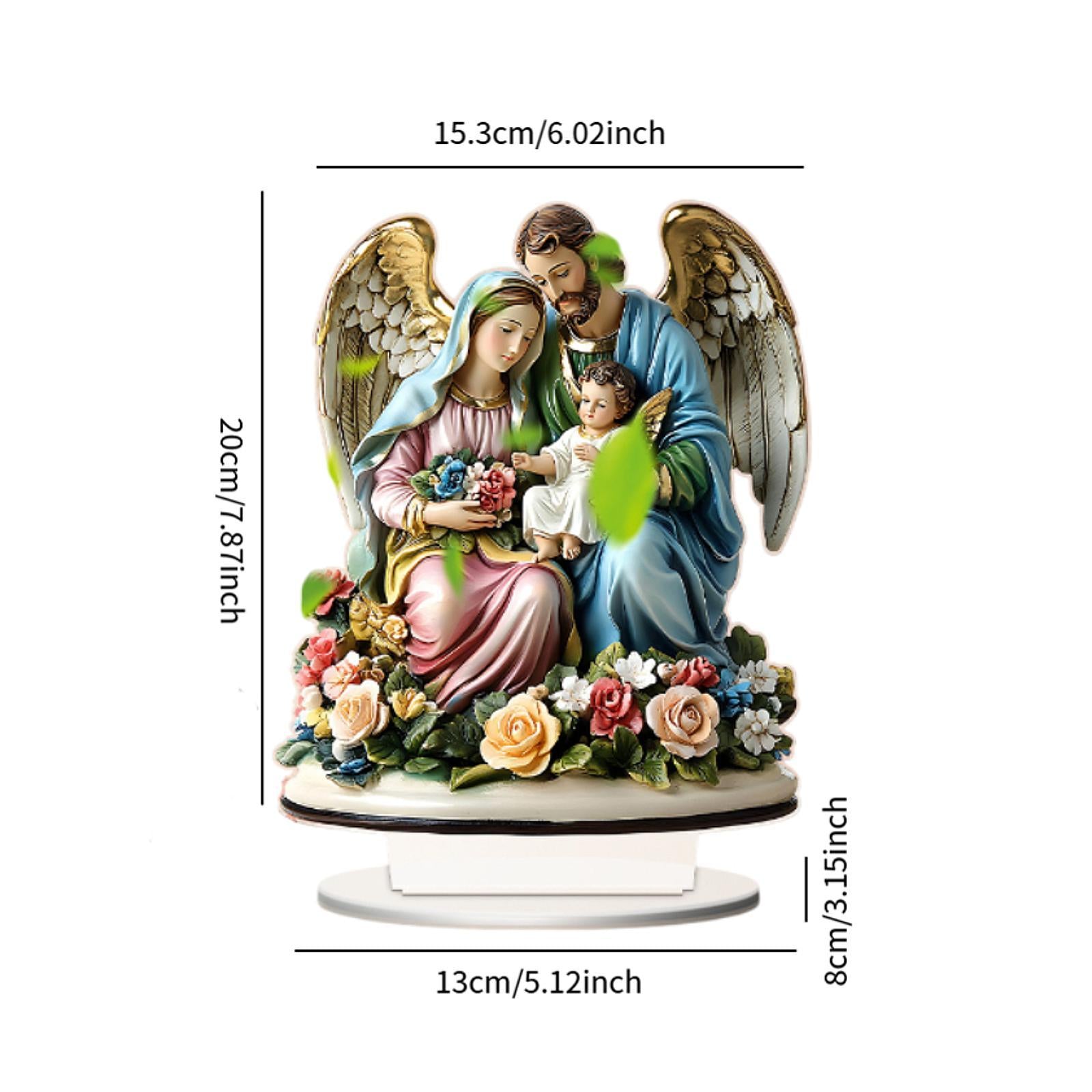 2D Holy Family Decoration Tabletop Ornament for Desk Living Room Dining Room