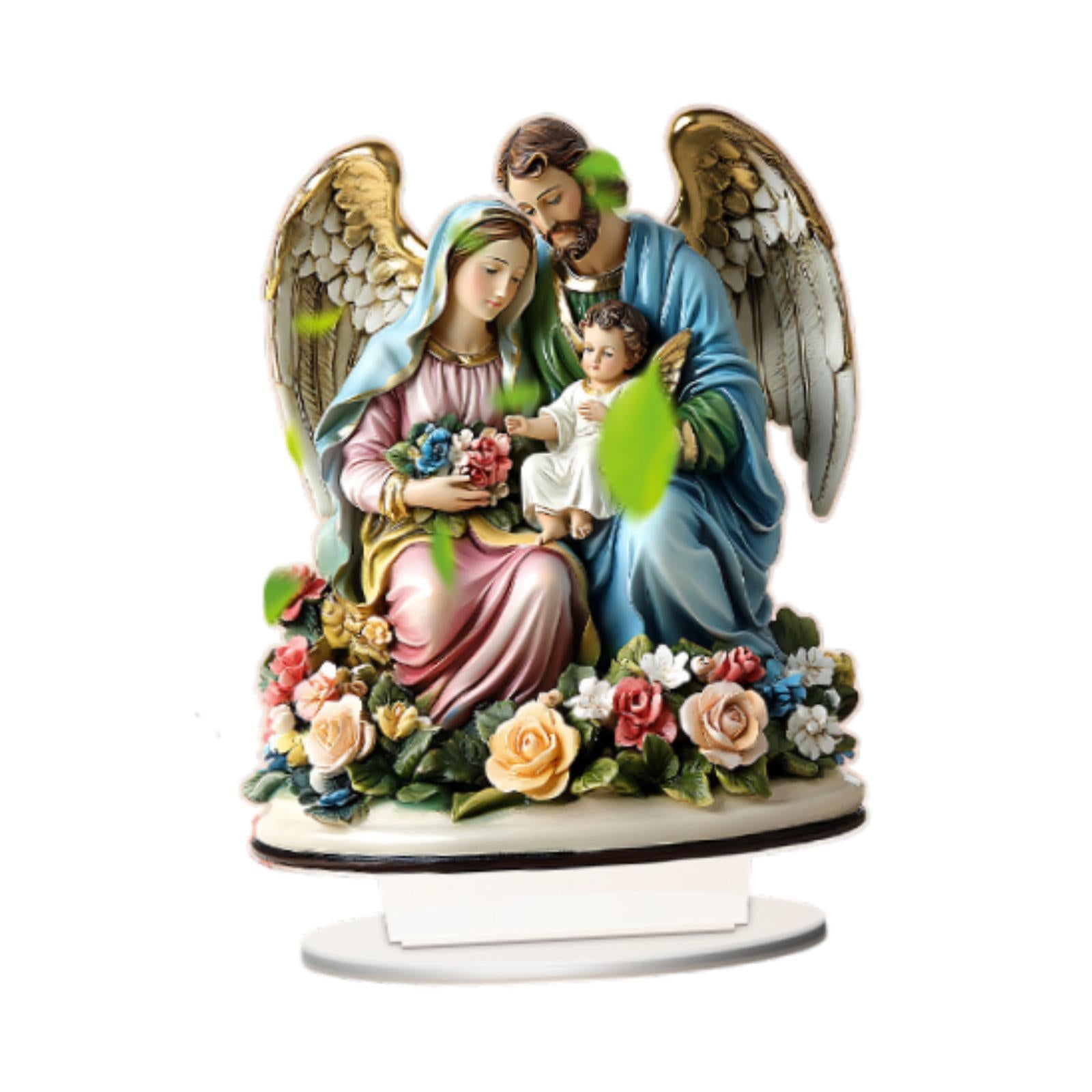 2D Holy Family Decoration Tabletop Ornament for Desk Living Room Dining Room