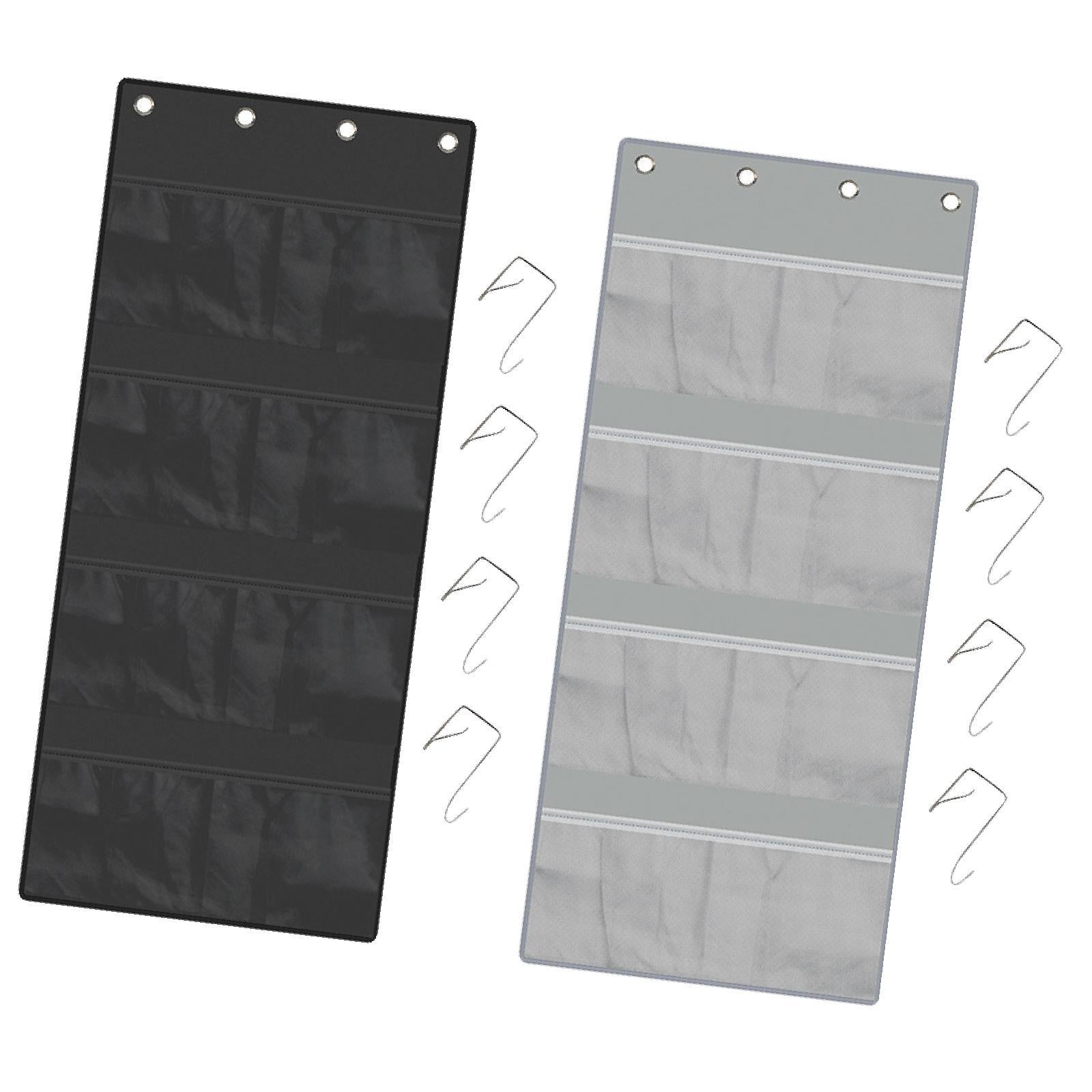 over The Door Organizer Toys Space Saving Dolls 4 Layer for Dorm Wall Closet Black