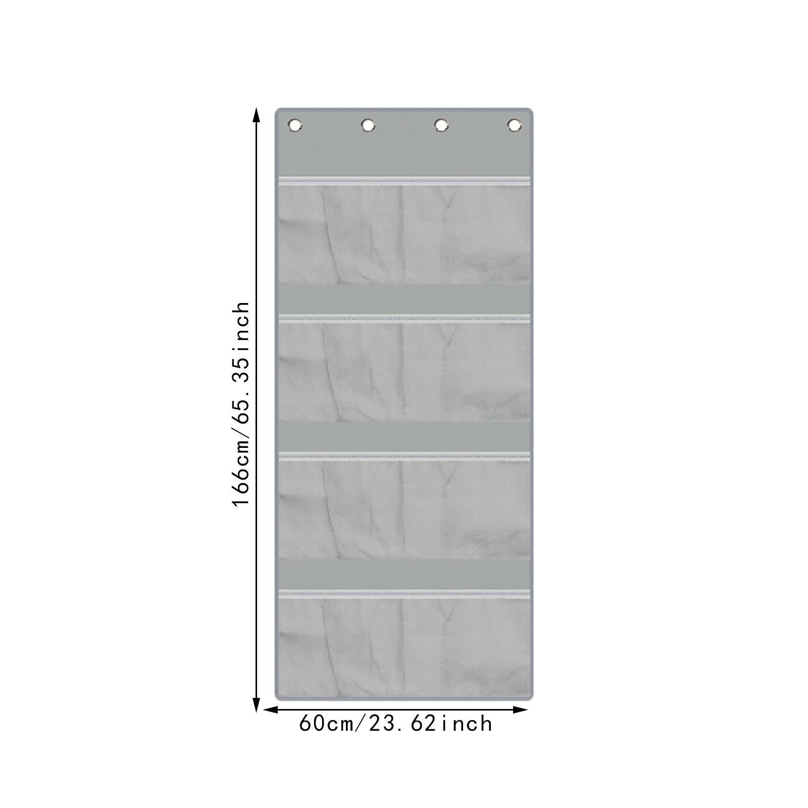 over The Door Organizer Toys Space Saving Dolls 4 Layer for Dorm Wall Closet Gray