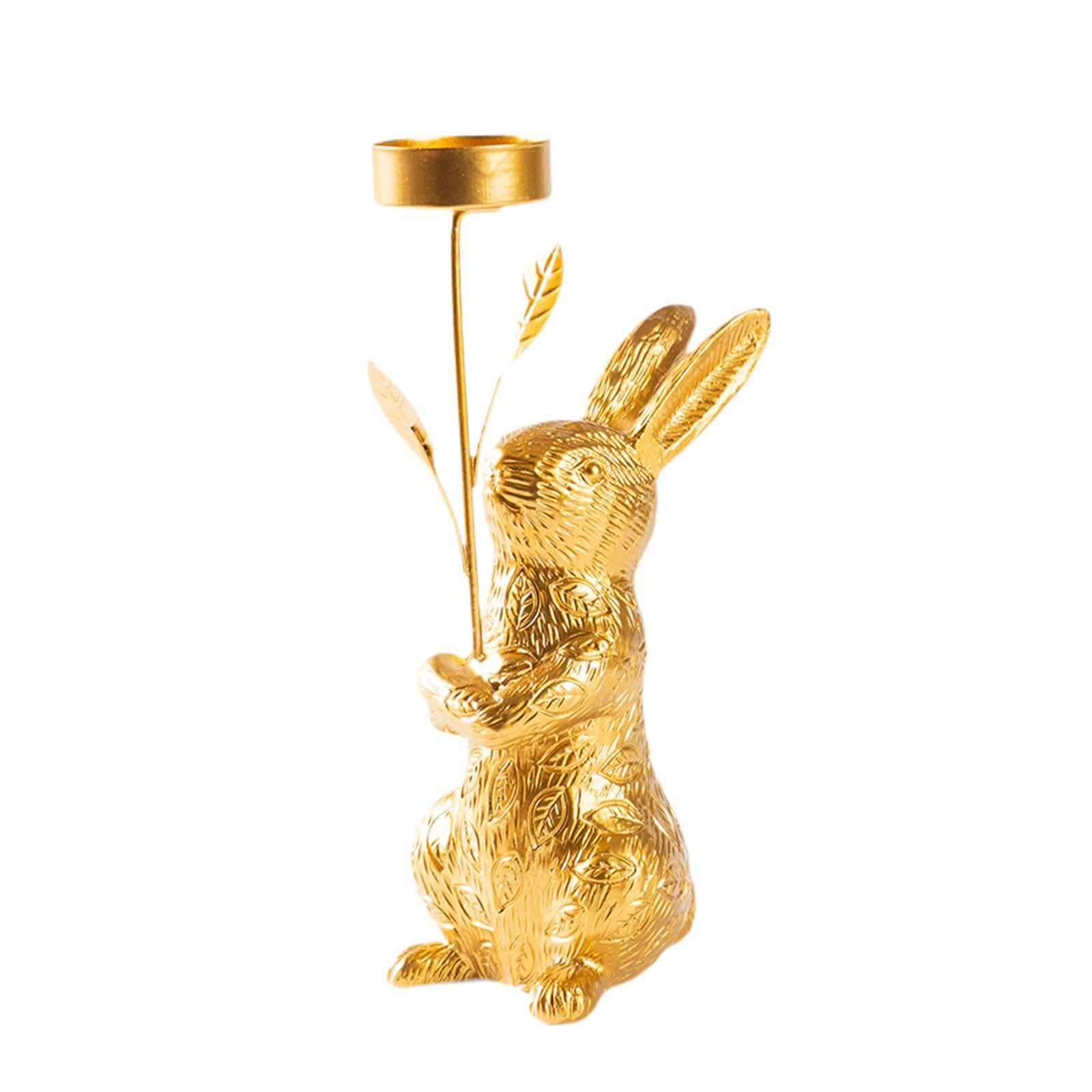 Candle Holder Bunny Decor Elegant Table Centerpiece for Bedroom Room Wedding Holding hands