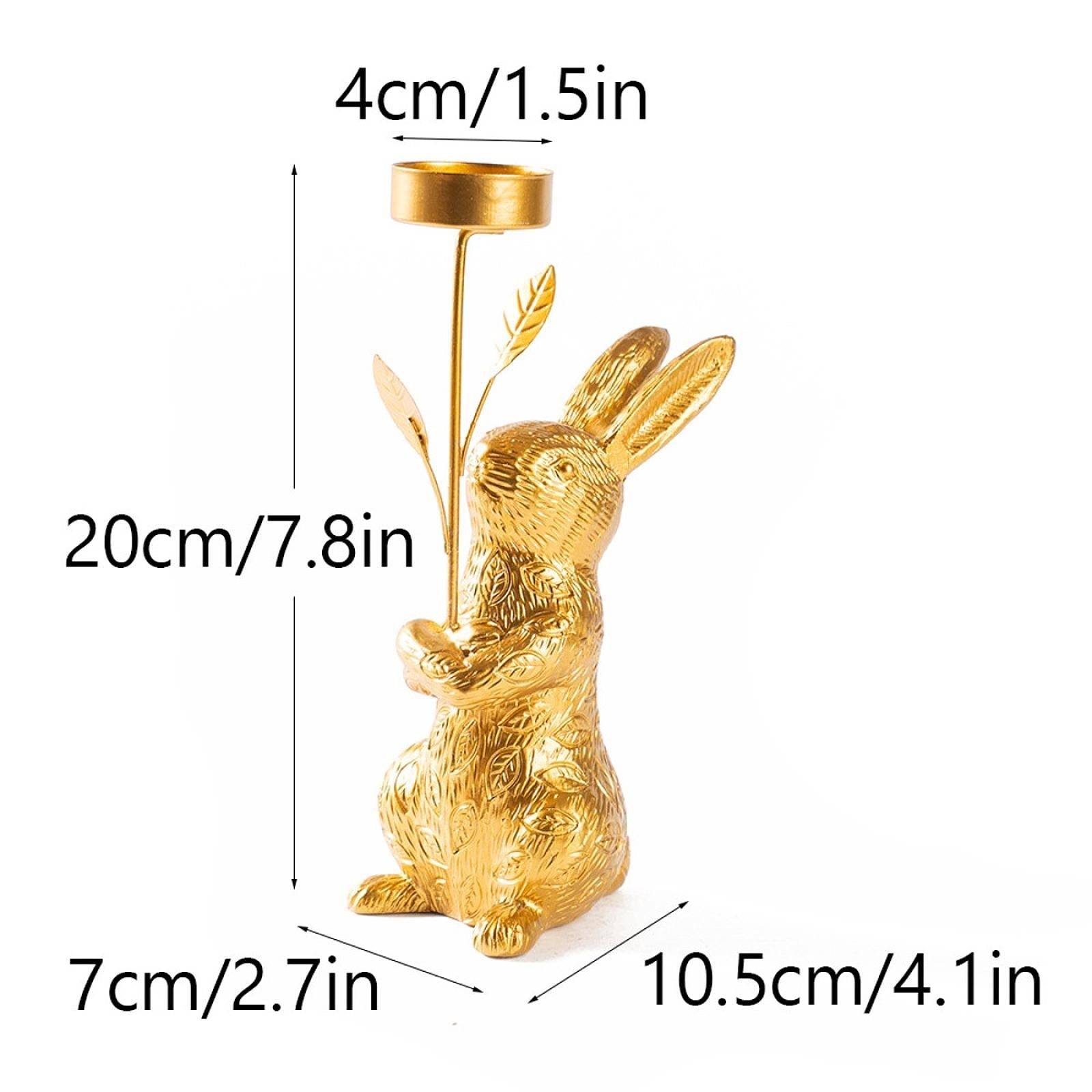 Candle Holder Bunny Decor Elegant Table Centerpiece for Bedroom Room Wedding Holding hands