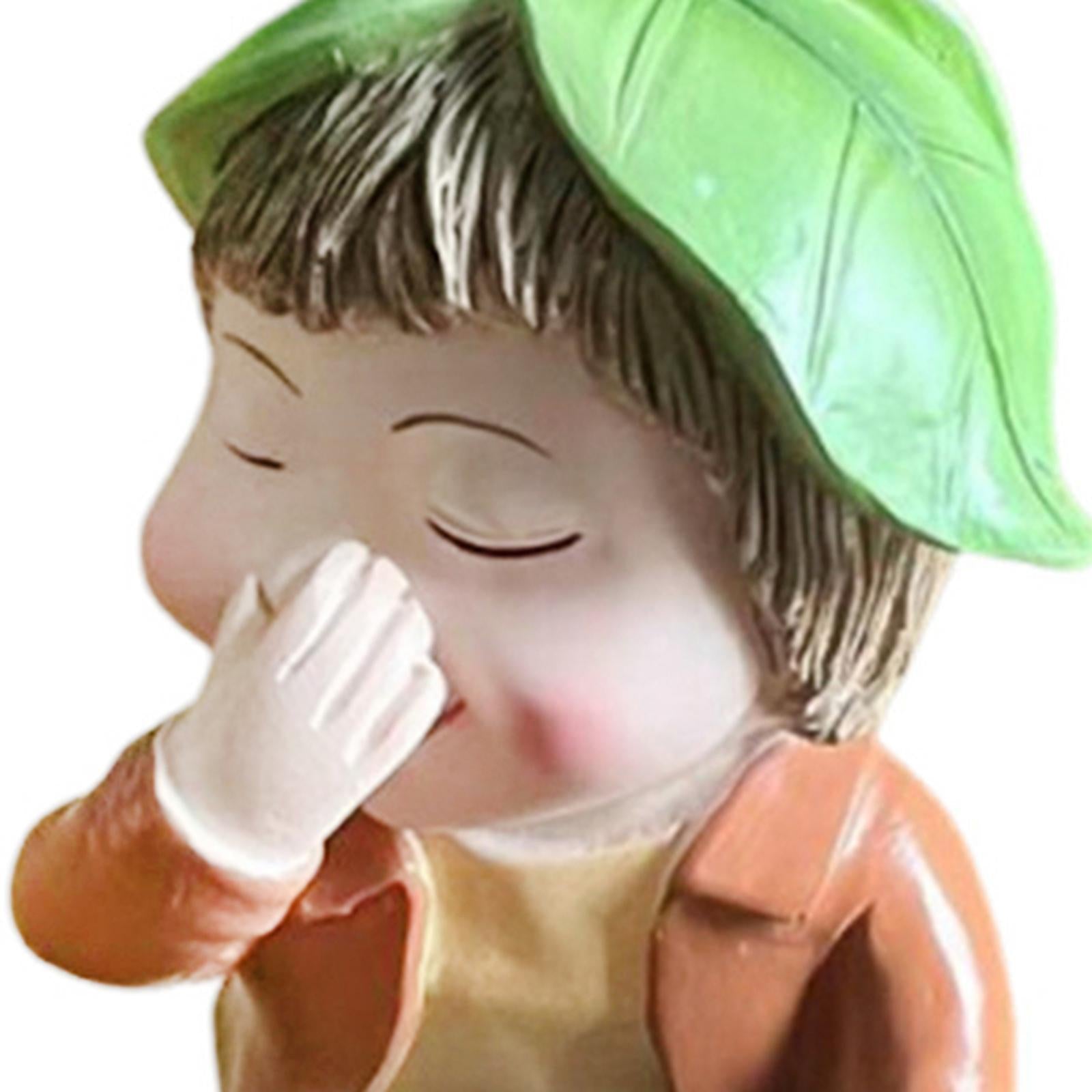 Funny Garden Dwarf Figurine Lawn Ornament for Porch Balcony Lightweight Cute Style B