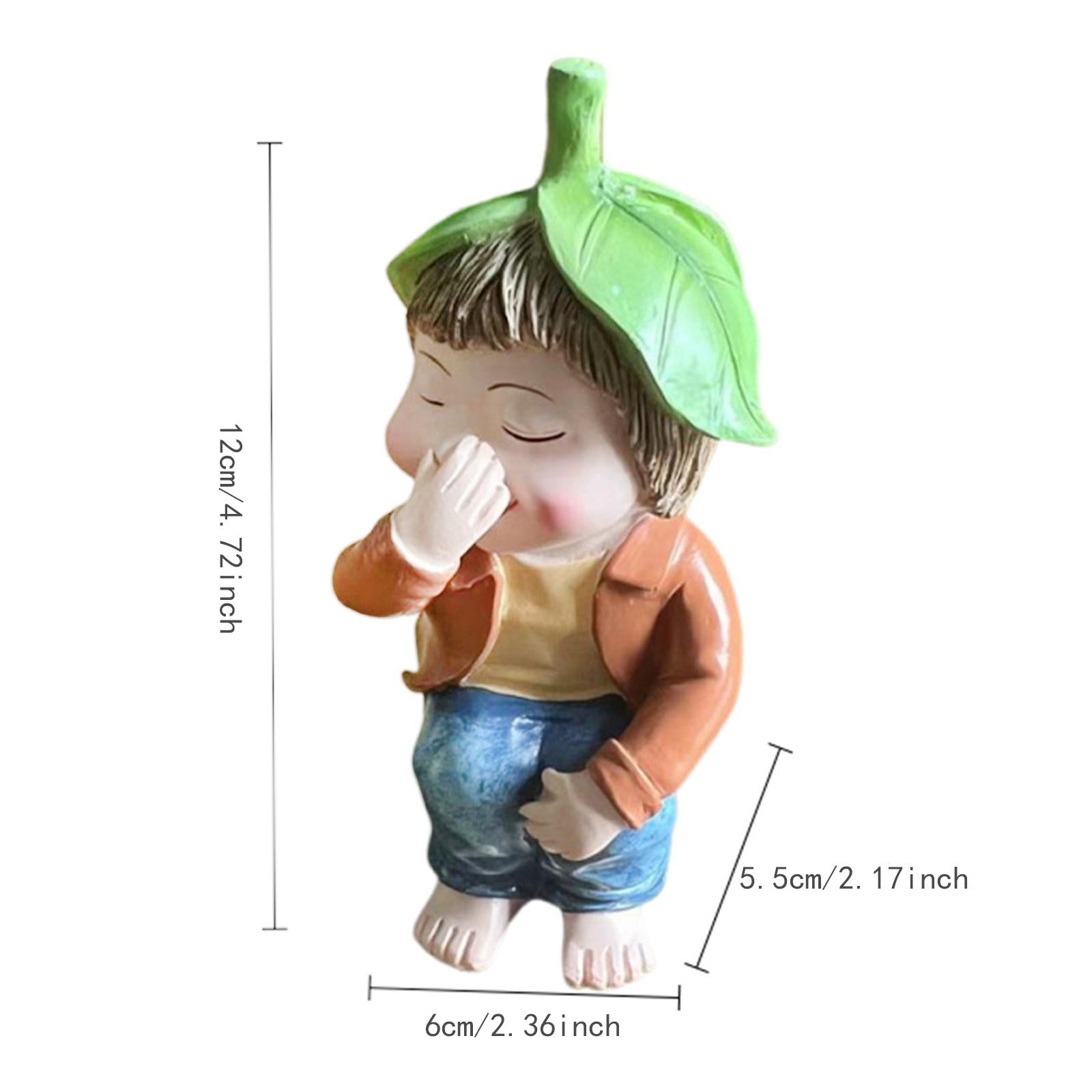 Funny Garden Dwarf Figurine Lawn Ornament for Porch Balcony Lightweight Cute Style B