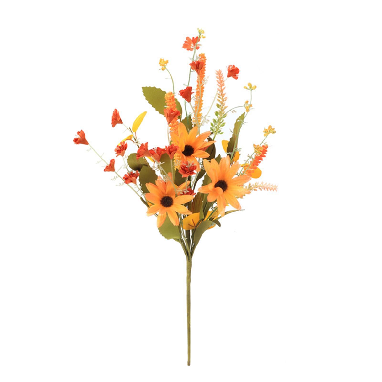 3x 15.7inch Simulated Sunflowers Flower Picks for Summer Flower Arrangements Yellow