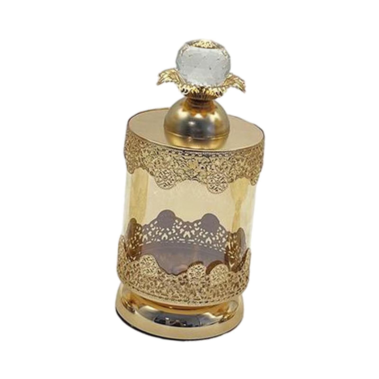 European Luxury Glass Storage Jar Kitchen Sugar Table Centerpieces Candy Jar 21cmx10.5cm