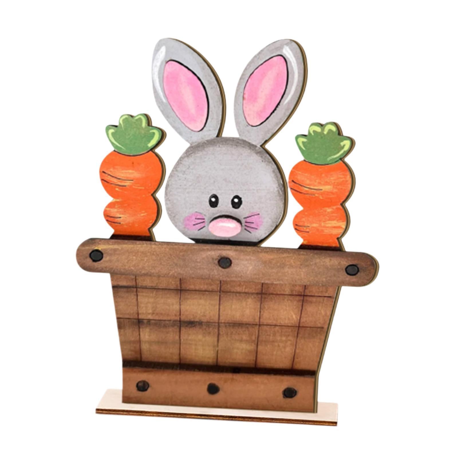 Easter Bunny Decoration Rustic Ideal Gift Ornament for Birthday Mantel Party