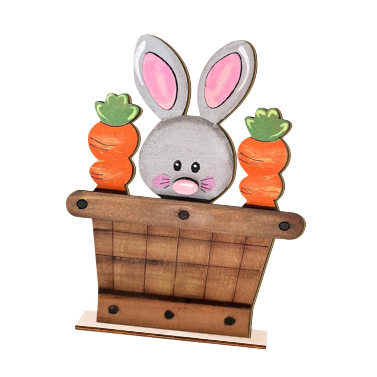 Easter Bunny Decoration Rustic Ideal Gift Ornament for Birthday Mantel Party