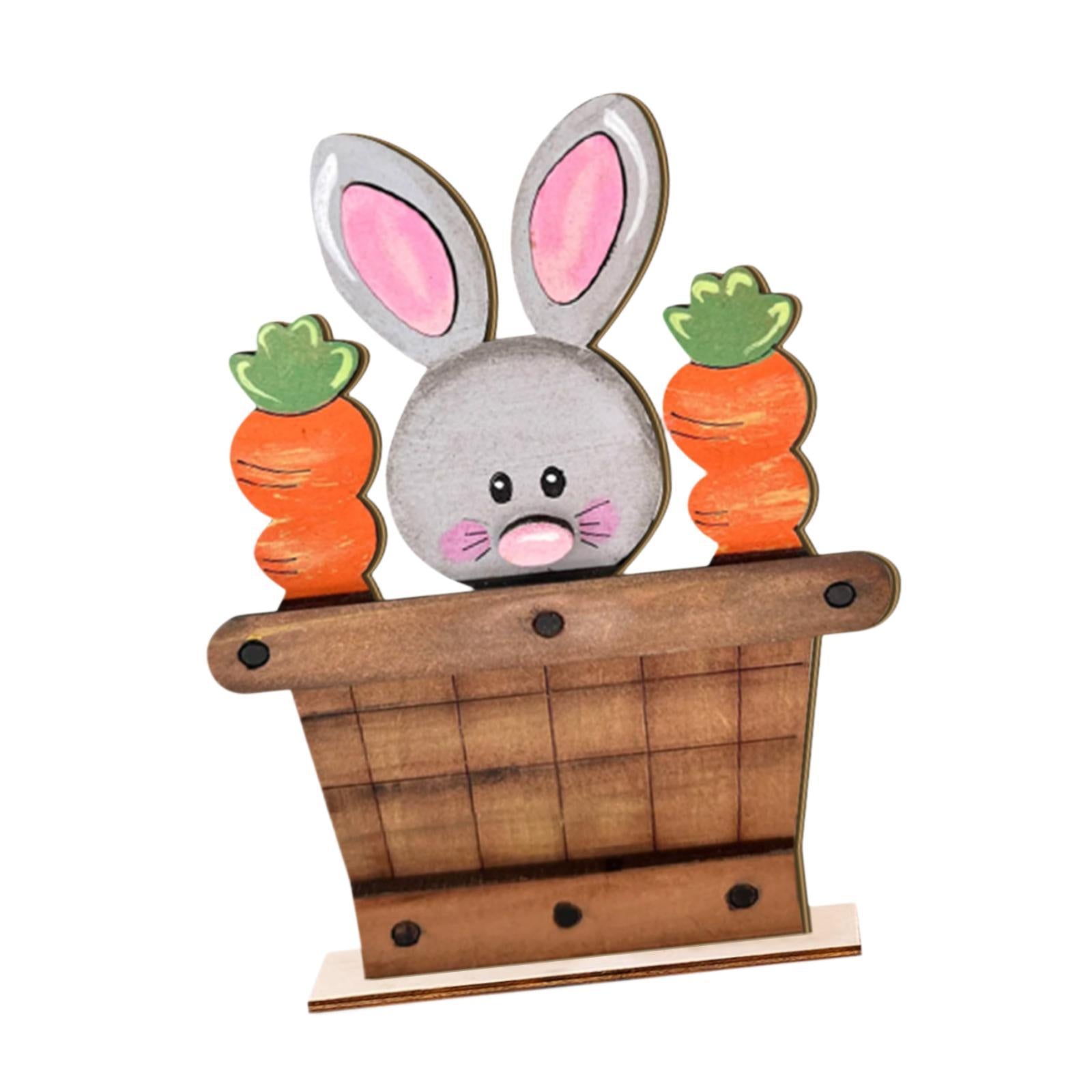 Easter Bunny Decoration Rustic Ideal Gift Ornament for Birthday Mantel Party