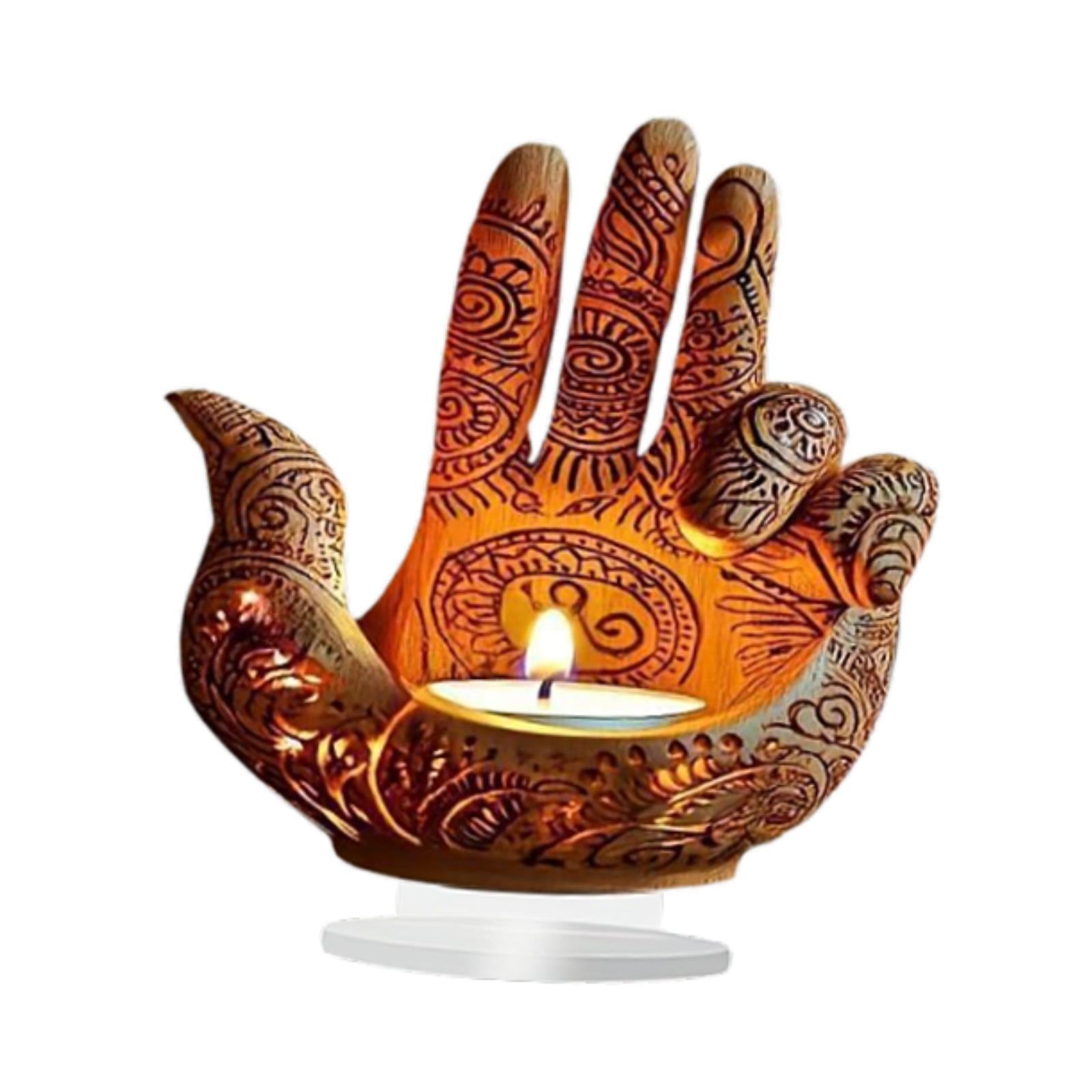 Hand Desktop Ornament 2D Flat Crafts Table Centerpiece for Living Room Hotel