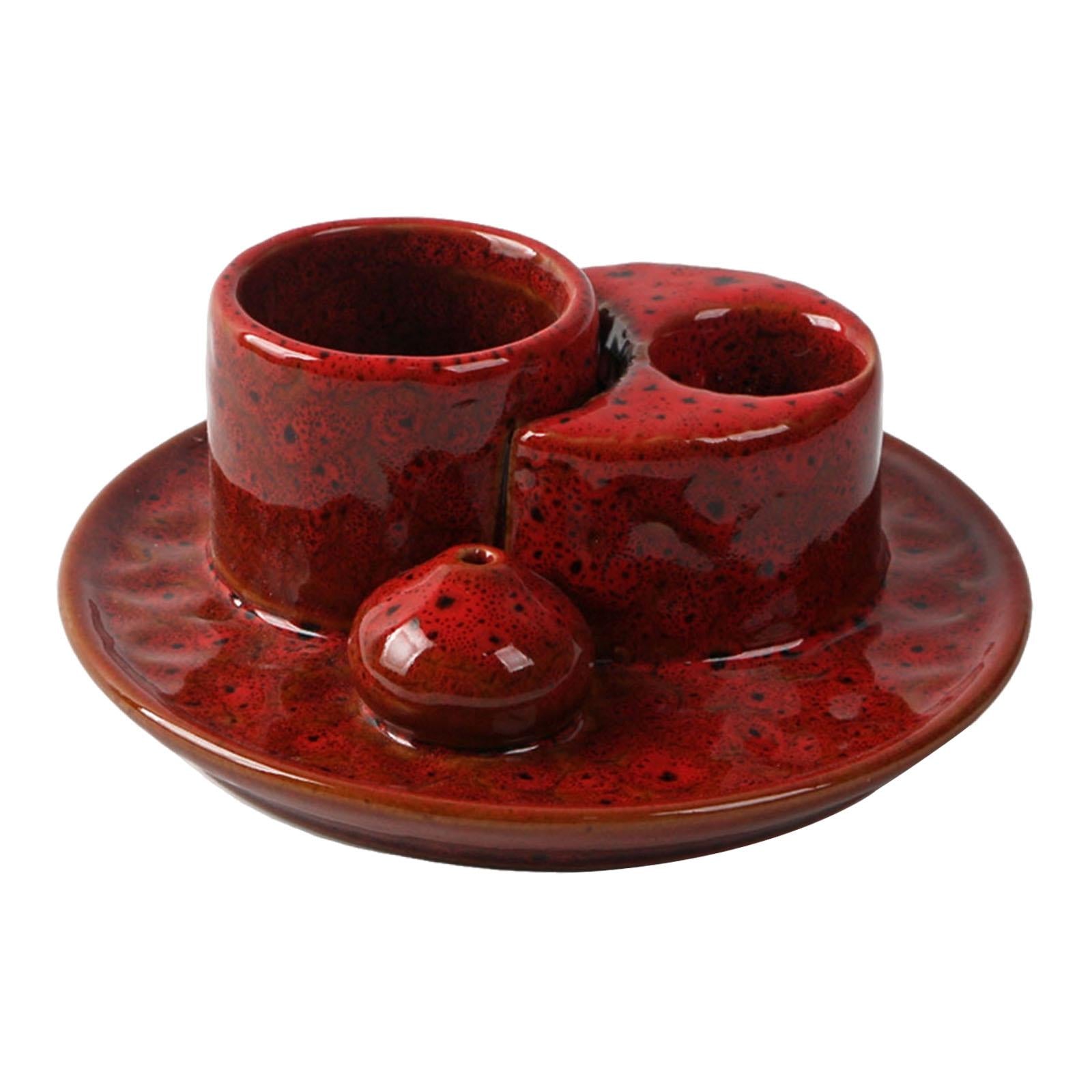 Palo Santo Sticks Holder Desk Incense Burner for Cabinet Bedroom Living Room Red