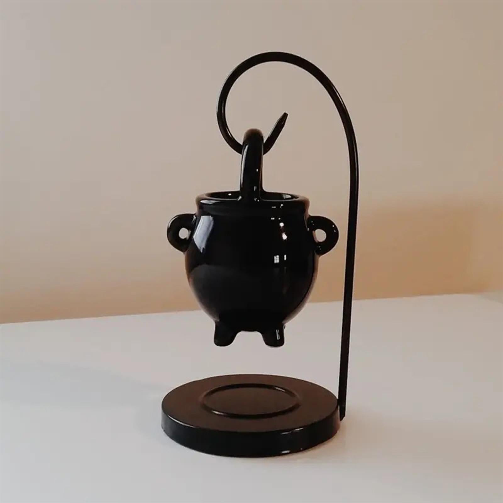 Hanging Cauldron Pagan Oil Burner Farmhouse Desk Yoga Tealight Candle Holder