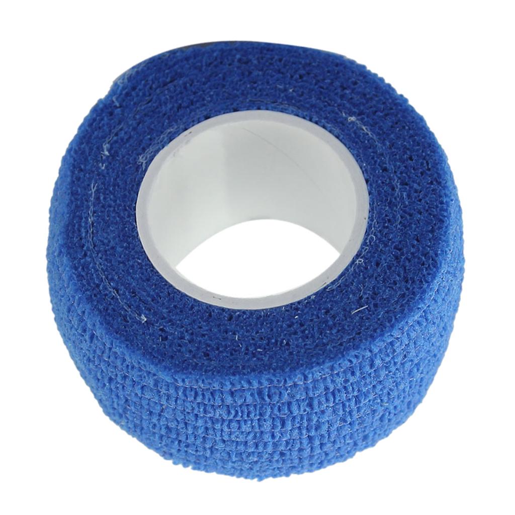 2 Pieces 2.5cm First Aid Strap Self-Adhesive Roll Wrap Bandage Gauze Tape 02