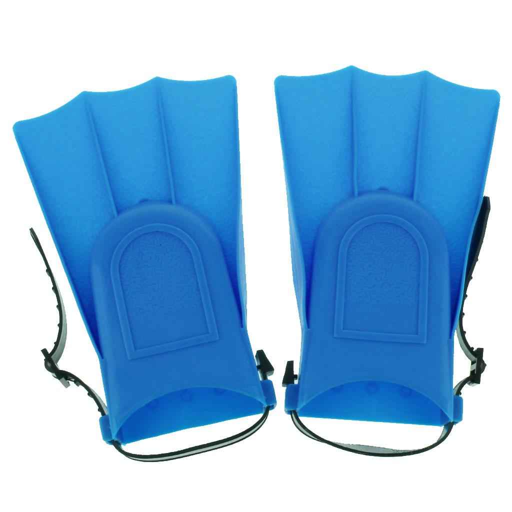 Adults Adjustable Flippers Fins Swimming Diving Learning Tools S Blue