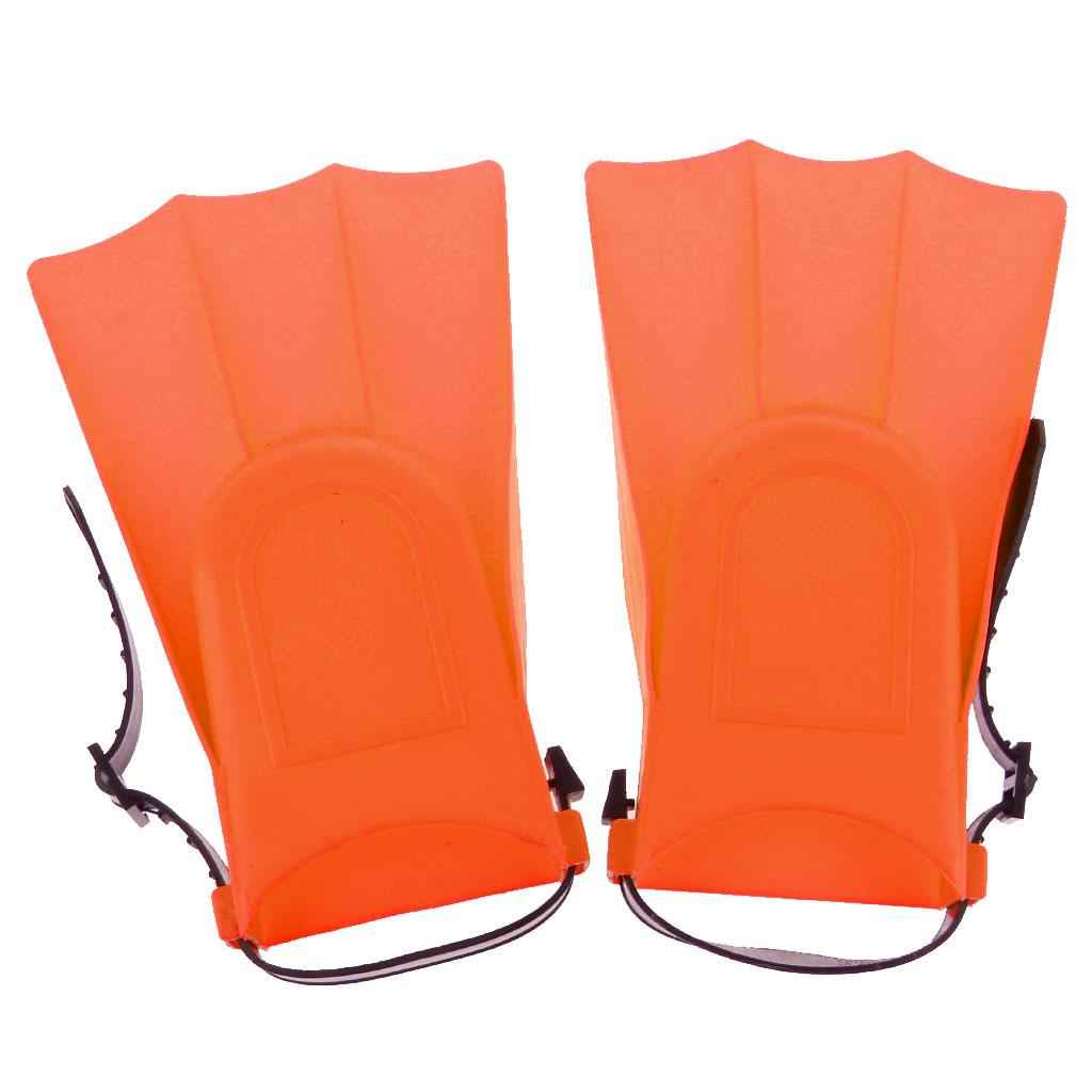 Adults Adjustable Flippers Fins Swimming Diving Learning Tools S Orange