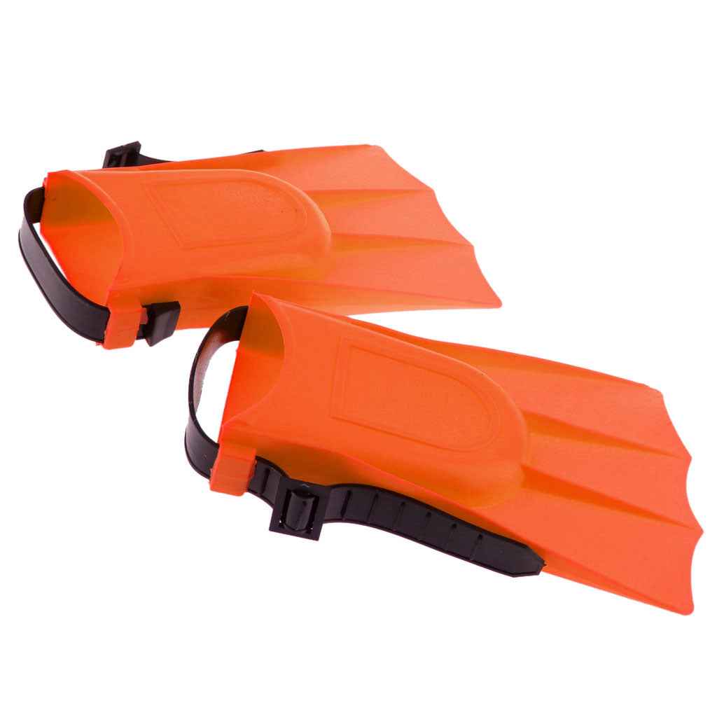 Adults Adjustable Flippers Fins Swimming Diving Learning Tools S Orange