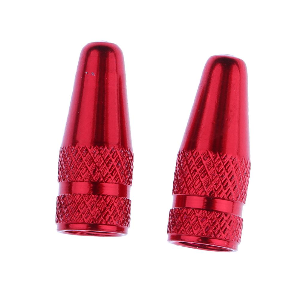 2x2pcs Cycling MTB Bike Aluminum Alloy Presta Valve Cap Dust Cover Rose