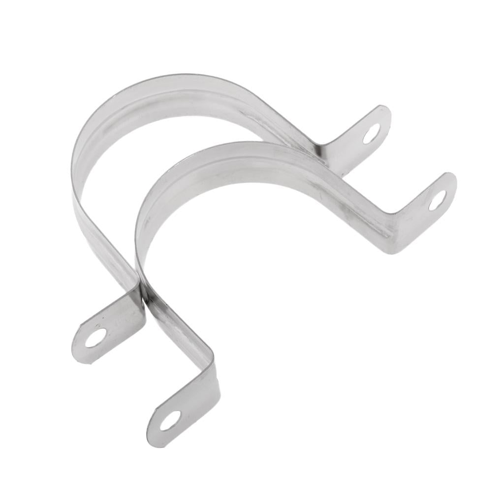 10Pcs Pipe Tube Conduit Stainless Steel Hanger U Strap Clamps Clip 40mm