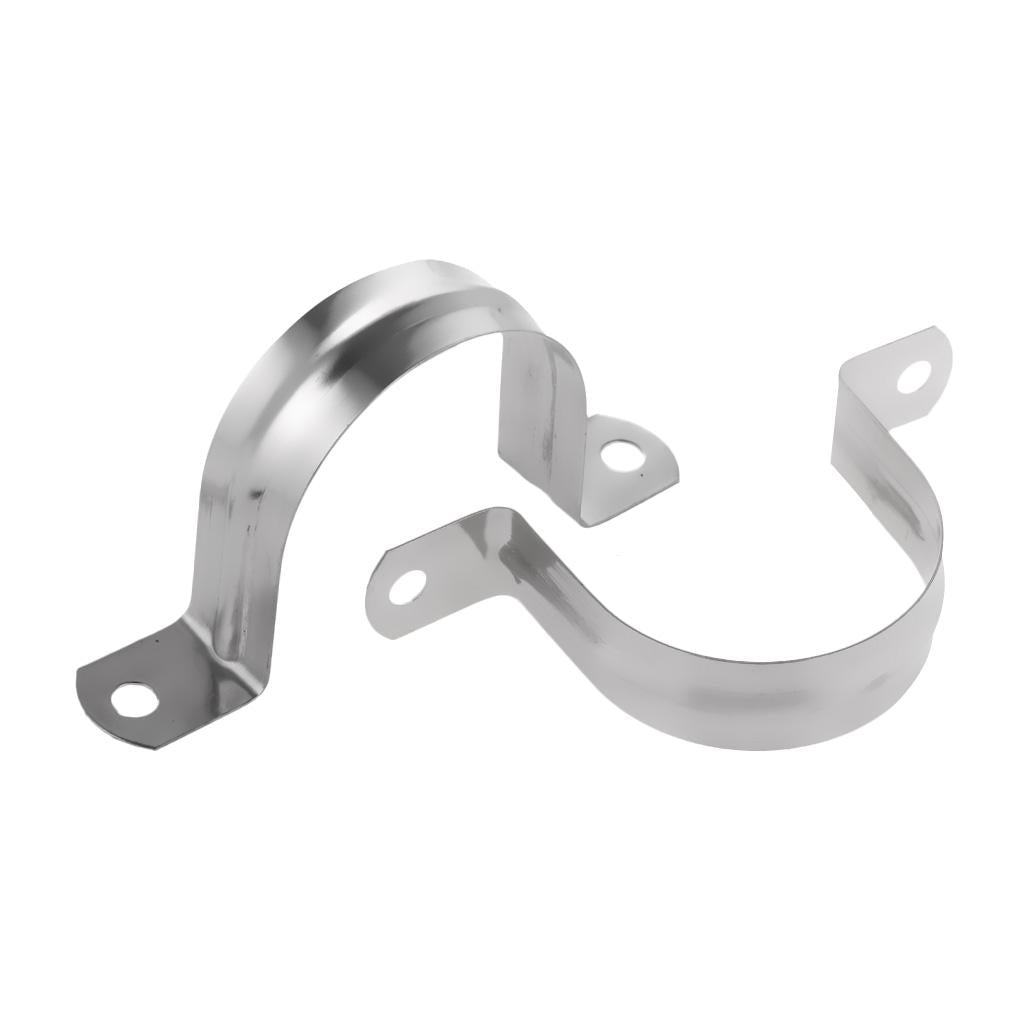 10Pcs Pipe Tube Conduit Stainless Steel Hanger U Strap Clamps Clip 40mm