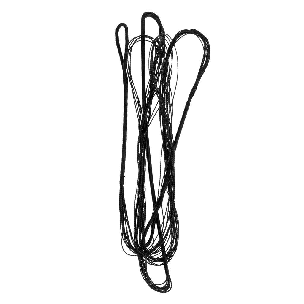2xArchery Accessories Black Bowstrings Bow Strings For Recurve Bow Longbow 140cm/55inch