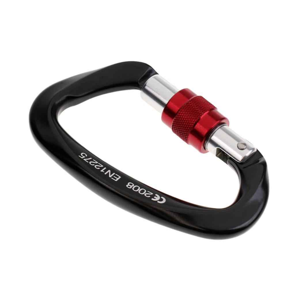 25KN Carabiner Screw Lock Keychain Clip Hook Buckle Karabiner for Rock Climbing Tree Arborist Rappelling Rescue