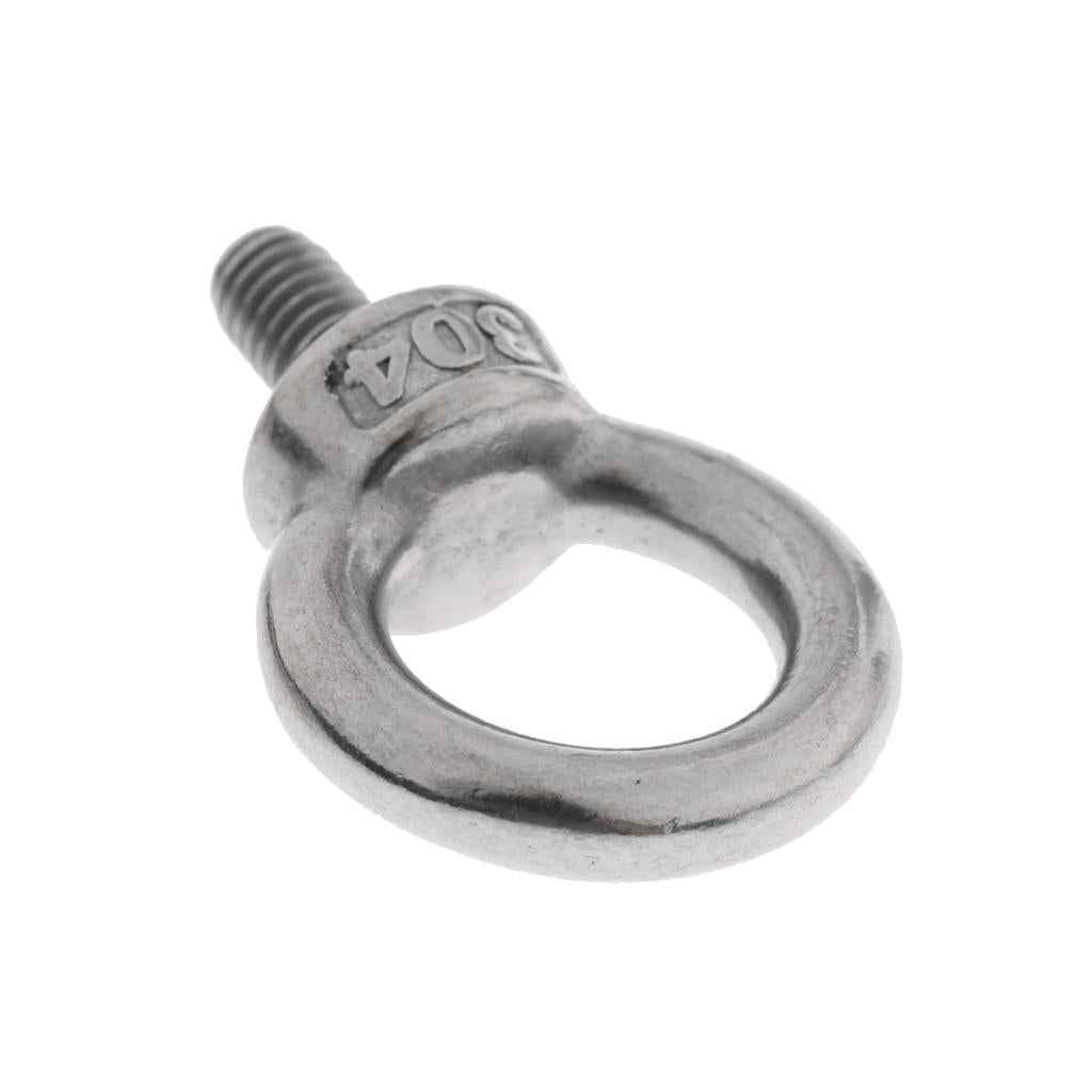304 Stainless Steel Machine Shoulder Lift Eye Bolt Din 580 Marine Silver