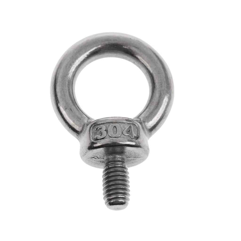 304 Stainless Steel Machine Shoulder Lift Eye Bolt Din 580 Marine Silver