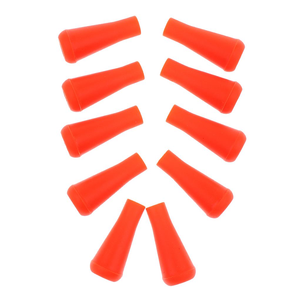 10 Pieces Safety Soft Rubber Arrowhead for Hunting Game Toy Bow 8mm Orange