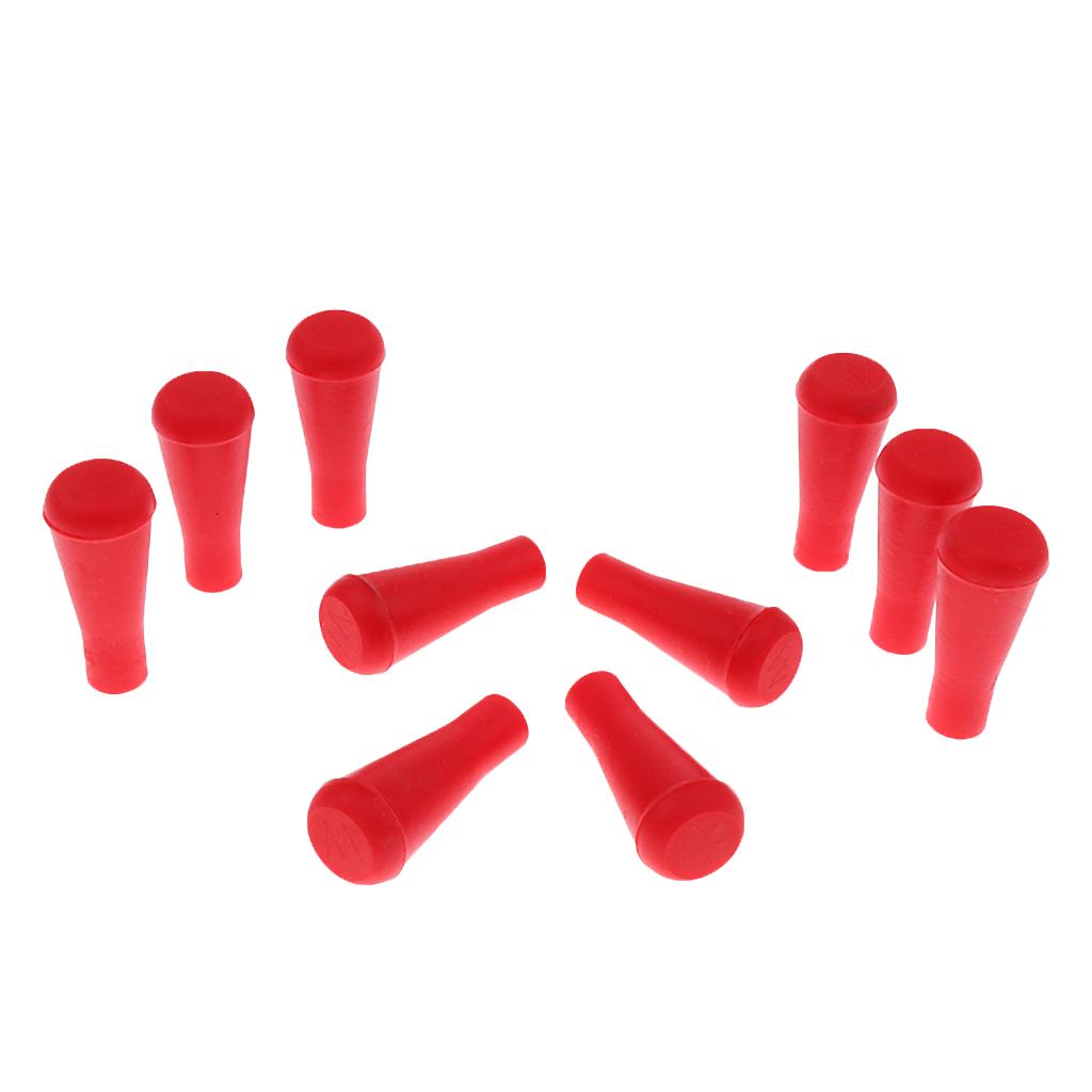 10 Pieces Safety Soft Rubber Arrowhead for Hunting Game Toy Bow 8mm Red