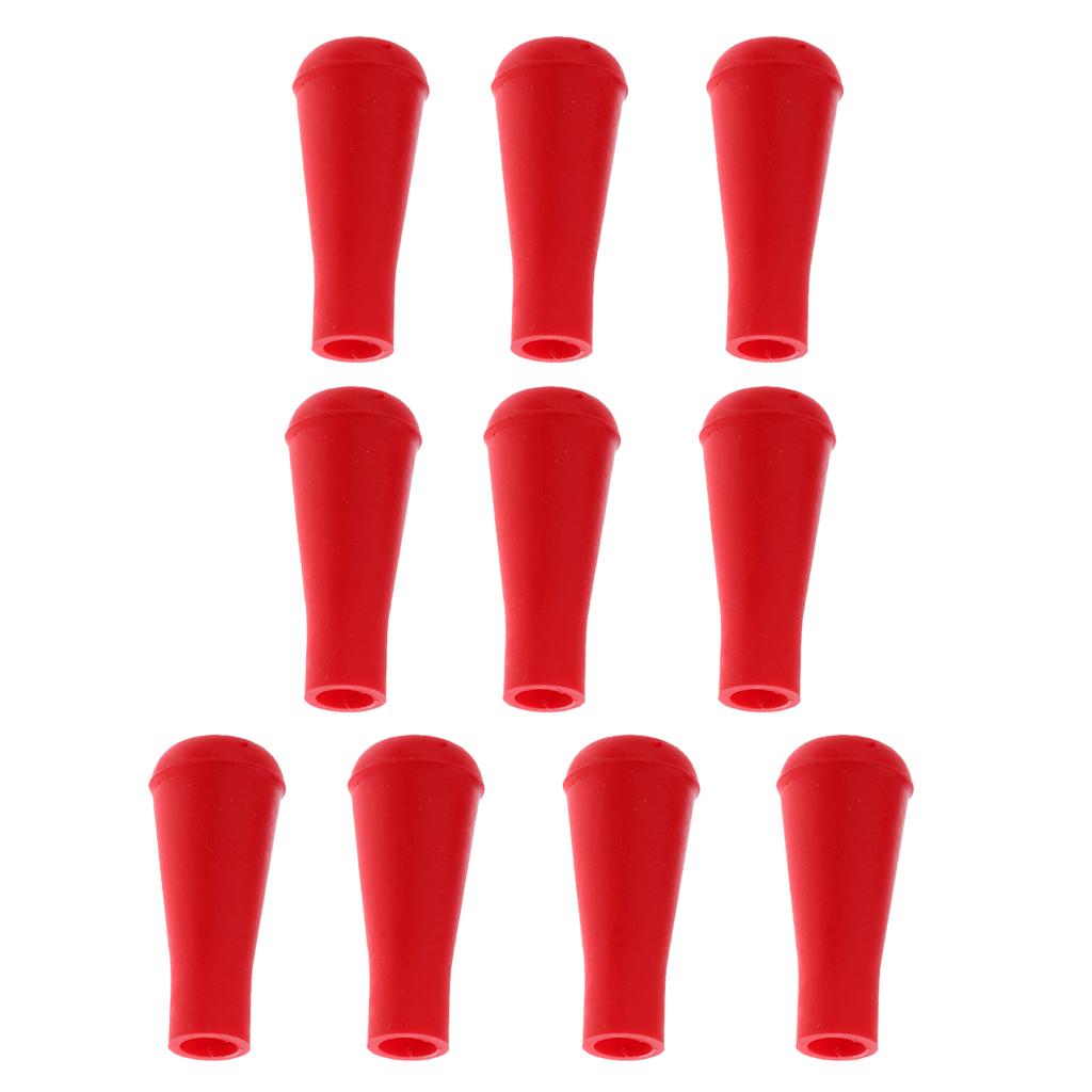 10 Pieces Safety Soft Rubber Arrowhead for Hunting Game Toy Bow 8mm Red