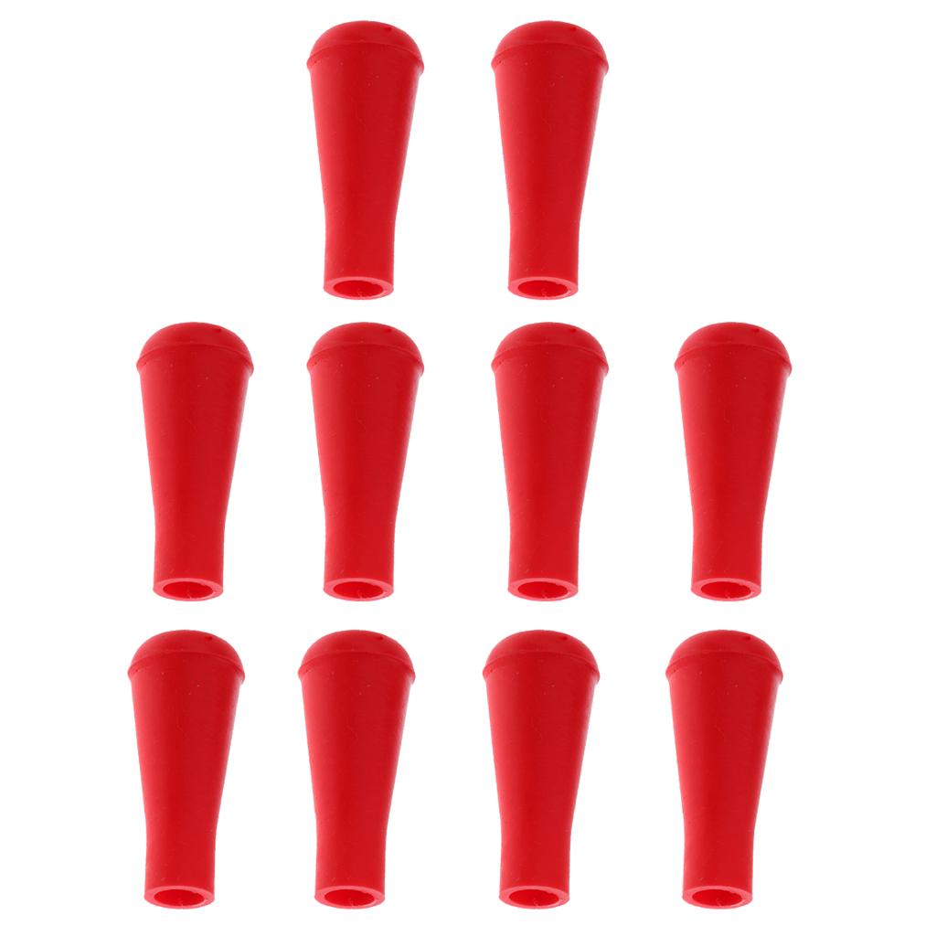 10 Pieces Safety Soft Rubber Arrowhead for Hunting Game Toy Bow 8mm Red
