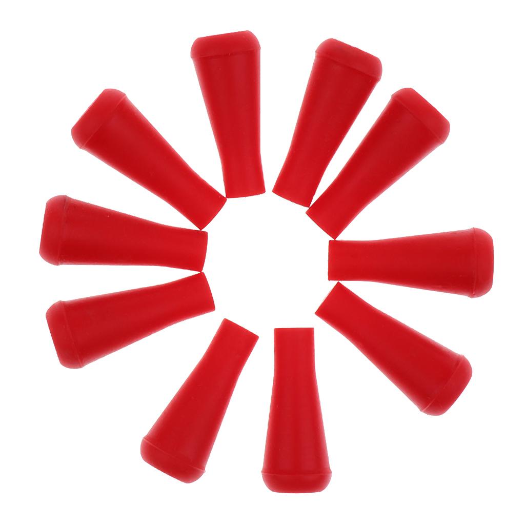 10 Pieces Safety Soft Rubber Arrowhead for Hunting Game Toy Bow 8mm Red
