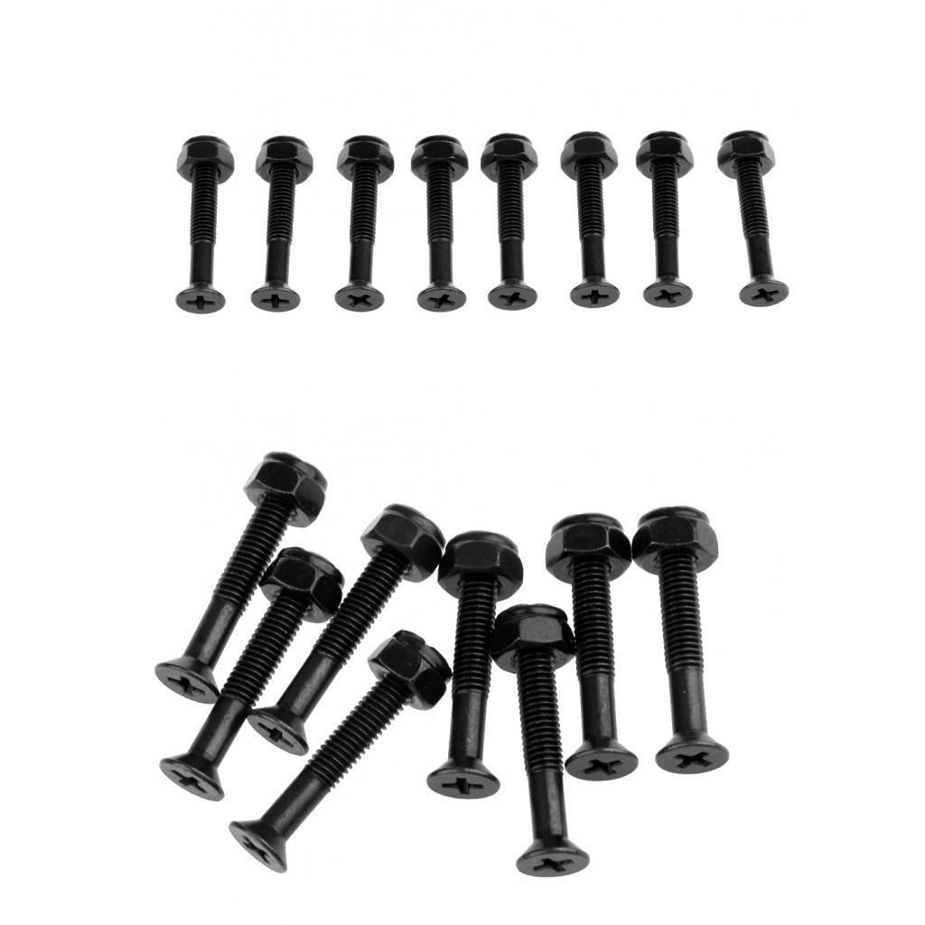 16pcs Replacement Skateboard Hardware Screw Set / Longboard Screws Nuts