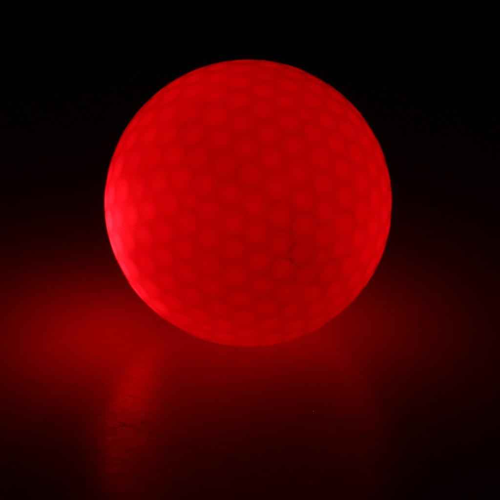 Glow In Dark Colorful LED Light Up Golf Ball Official Size Tournament Ball