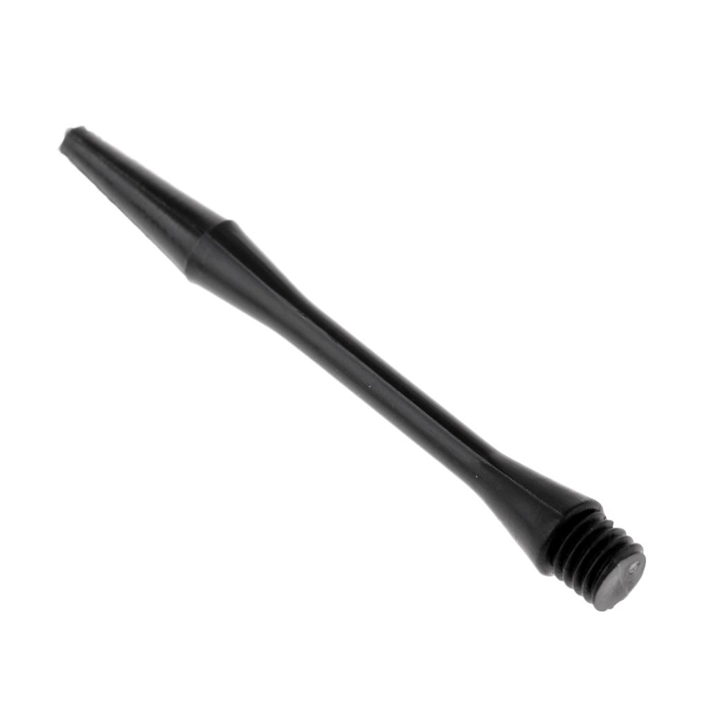 120 Pcs 54mm Thread Plastic Re-Grooved Dart Stems Shafts Black