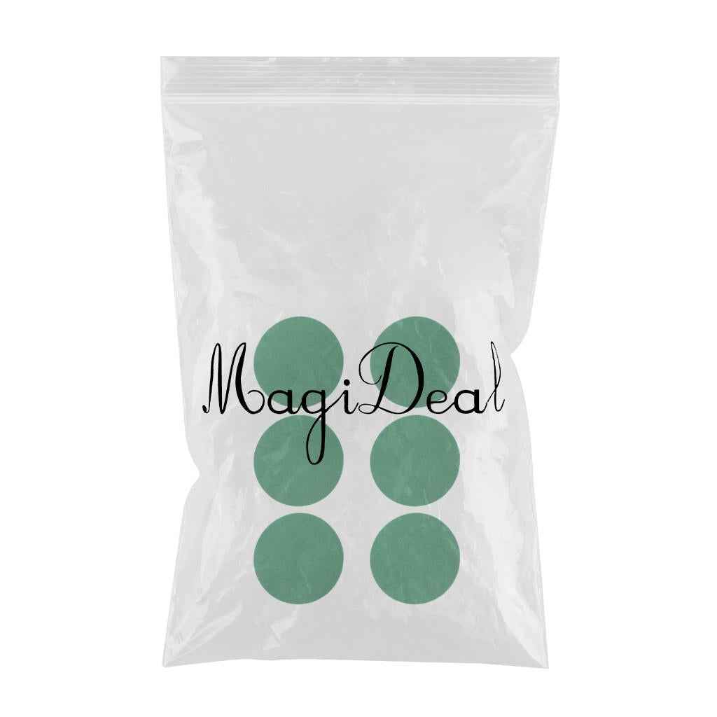 6 Pieces Air Hockey Table Felt Pushers Replacement Felt Pads Green S