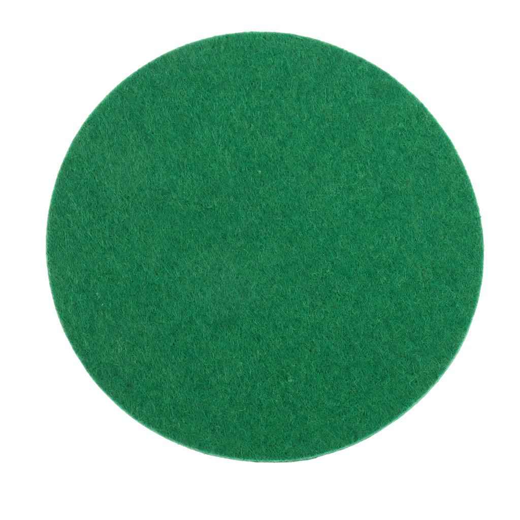 6 Pieces Air Hockey Table Felt Pushers Replacement Felt Pads Green S