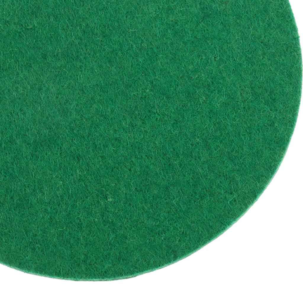 6 Pieces Air Hockey Table Felt Pushers Replacement Felt Pads Green S