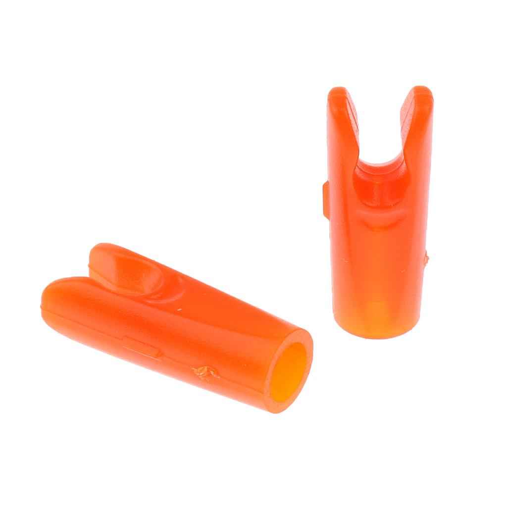 10 Pcs Plastic Arrow Nocks for Archery Hunting Shooting Outdoor Sport Orange