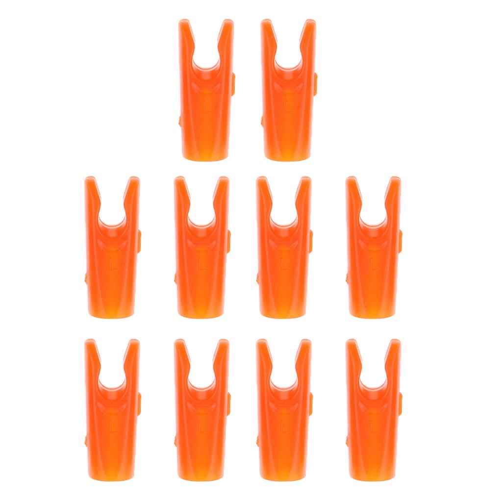 10 Pcs Plastic Arrow Nocks for Archery Hunting Shooting Outdoor Sport Orange