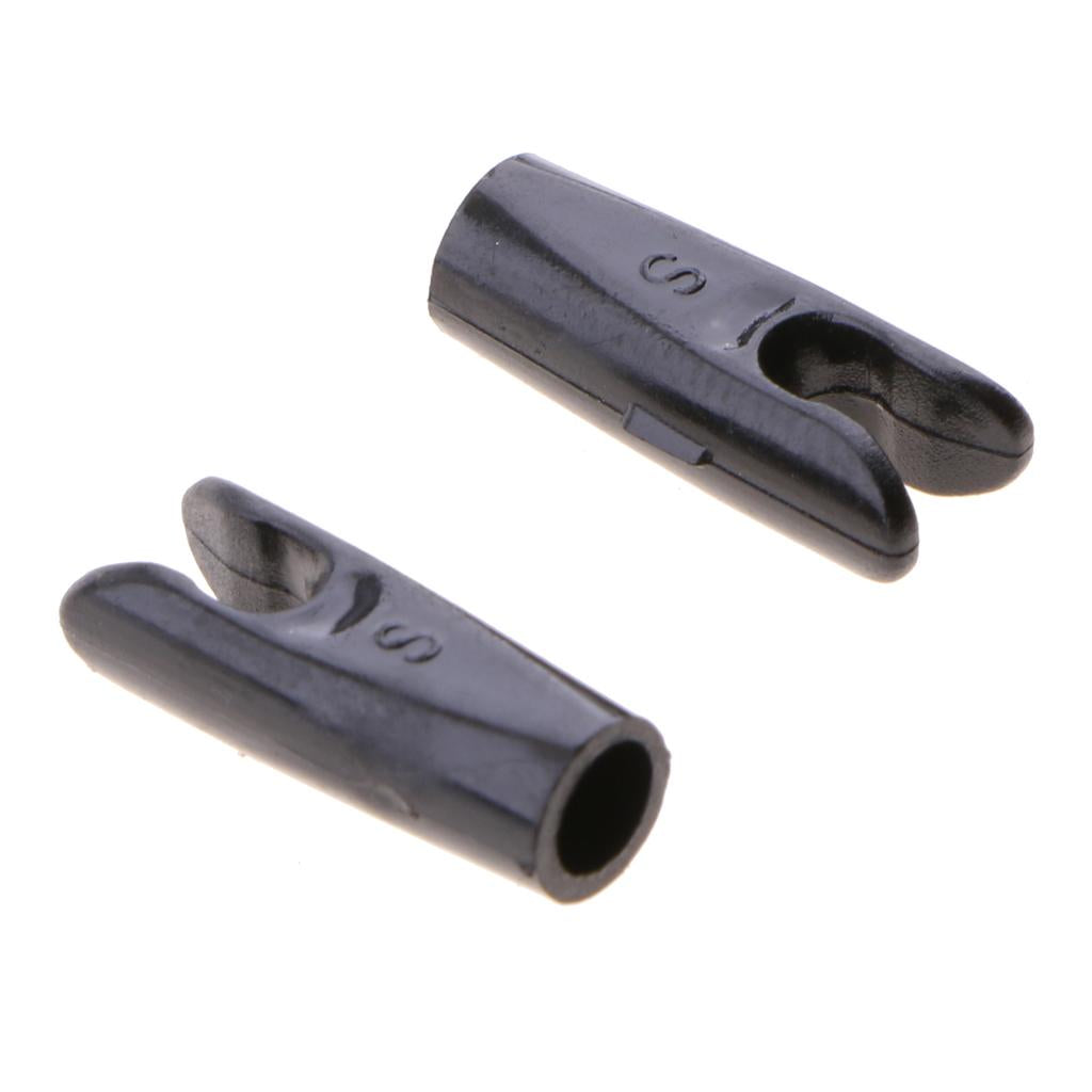 4x12 Pcs Plastic Arrow Nocks SHAFT TAILS for Archery Hunting Shooting Black