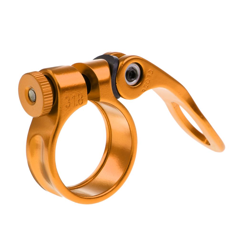 3xSeatPost Clamp Tube Clip Quick Release Mountain Road Bike Part 31.8mm Gold