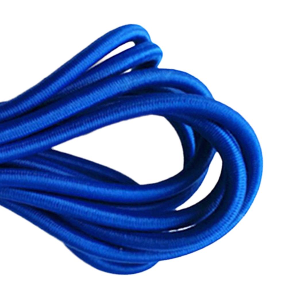 3x5mm Blue Elastic Rubber Bungee Rope Shock Cord Tie Down Boat UV Stable 1m