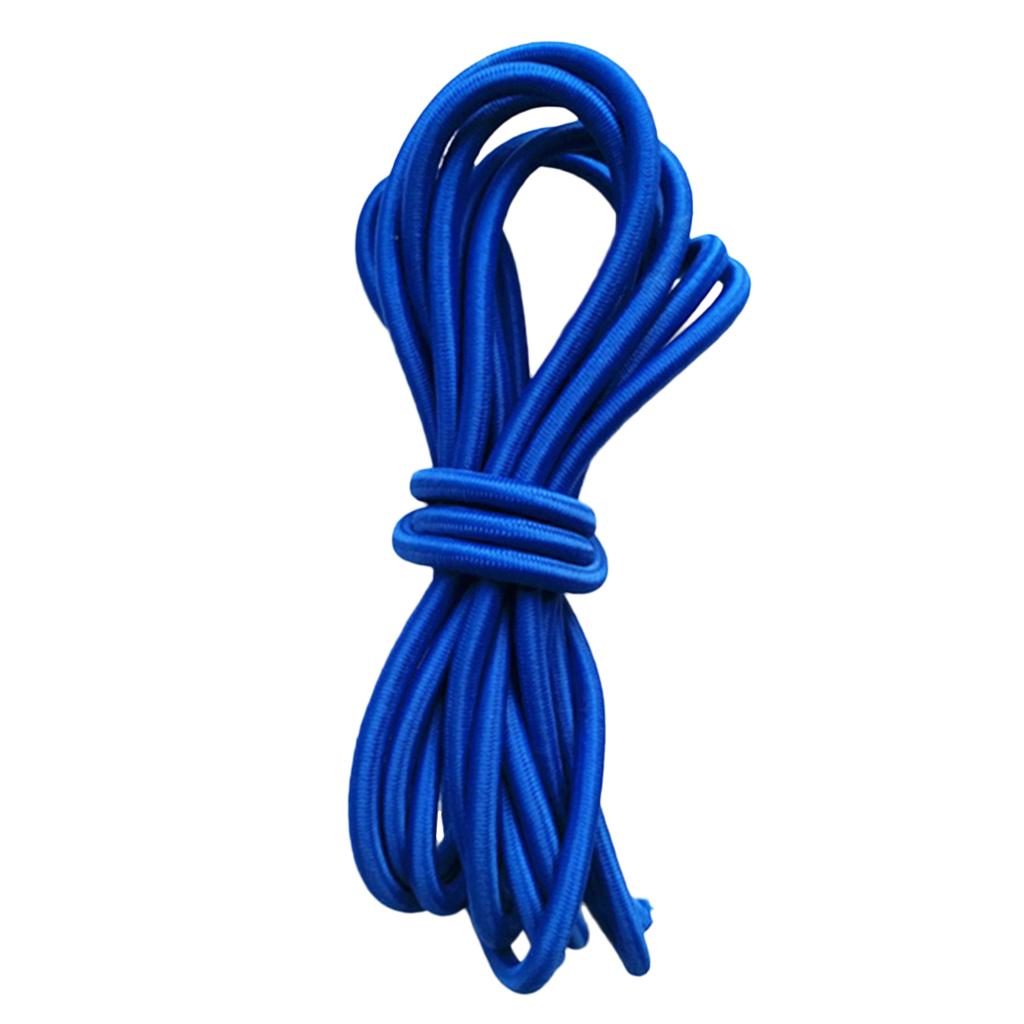 3x5mm Blue Elastic Rubber Bungee Rope Shock Cord Tie Down Boat UV Stable 1m